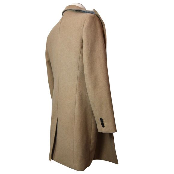 EUC Express Wool Blend Camel Coat Size S Double Breasted Water Resistant Classic - Picture 3 of 11